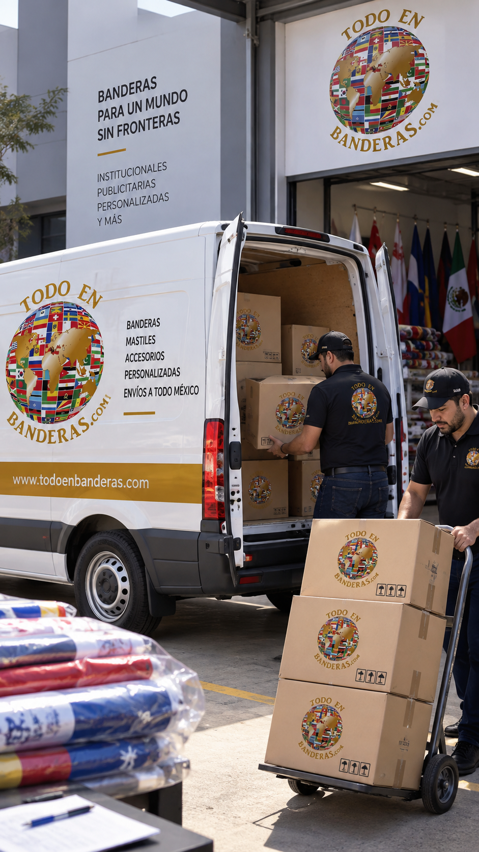 Entrega de banderas