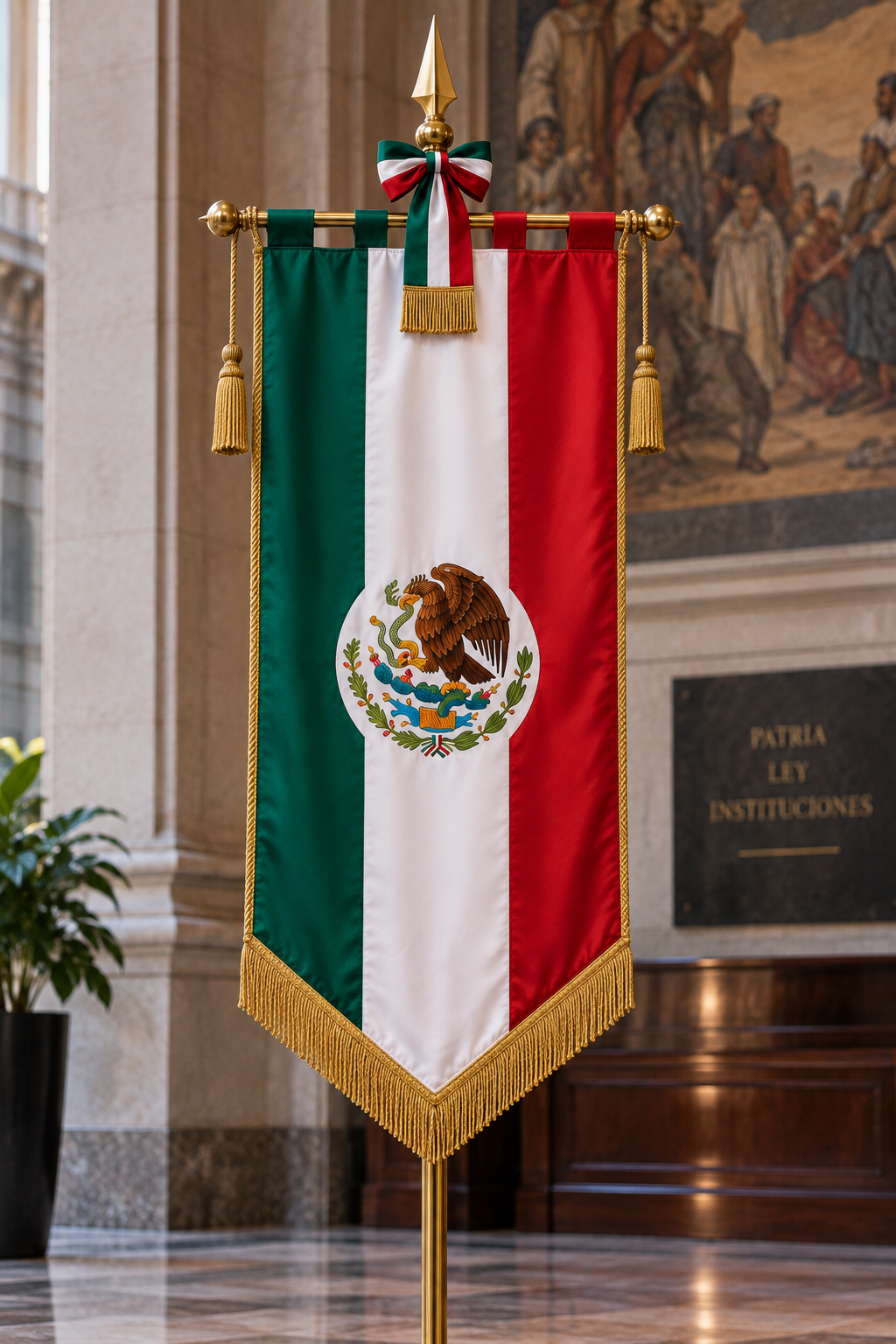 Estandartes institucionales bordados