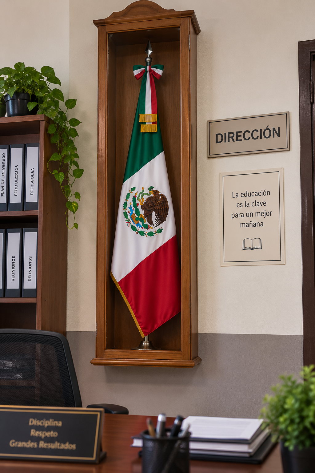 Nichos reglamentarios para banderas